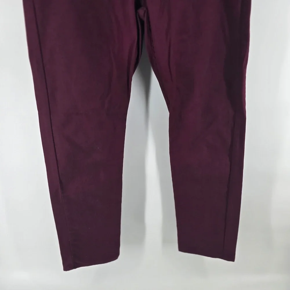 Levis Chino Pants Mens 32x27 Burgundy Straight Leg Cotton Twill Casual Trousers